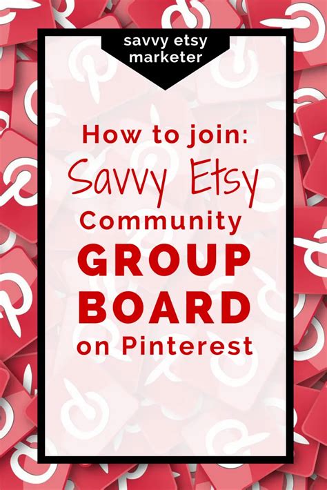 Join The Free Etsy Pinterest Group Board Etsy Pinterest Etsy