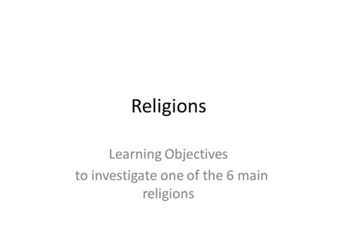 6 Main Religions Teaching Resources