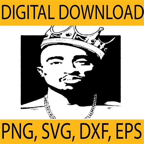 2pac Svg File Tupac Shakur Svg Design Clipart Singer Hip Hop Etsy