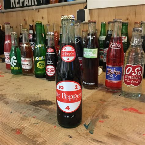 Vintage Dr Pepper Soda Bottle Full Soda Bottles Drink Bottles Pepsi