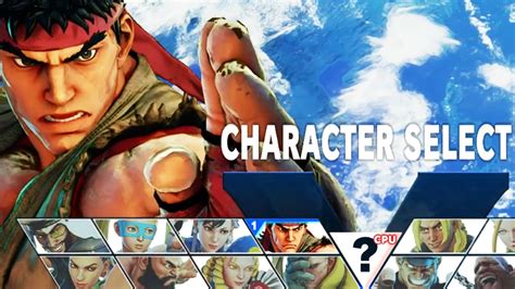 Vg Rosters Street Fighter V All Characters Ps4 1080p Hd Youtube
