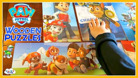 Solving Paw Patrol Wooden Puzzles With All The Pups Youtube