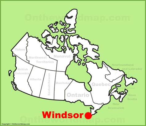 Windsor Location On The Canada Map