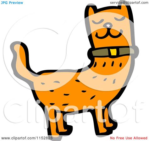 Cartoon Of A Ginger Cat Royalty Free Vector Illustration By Lineartestpilot 1152828