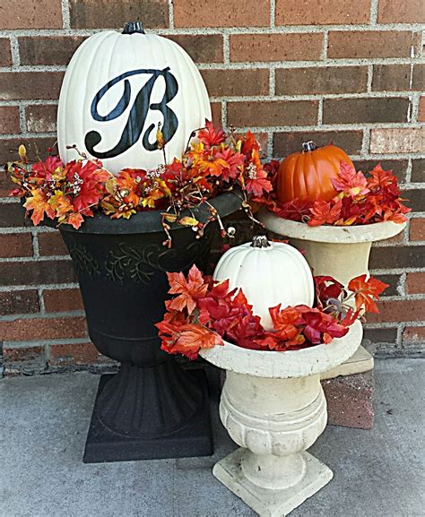 Fall outside decorations...monogrammed pumpkin | Fall halloween decor, Outside decorations ...