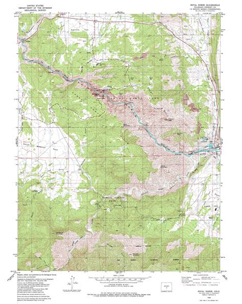Royal Gorge Topographic Map 124000 Scale Colorado