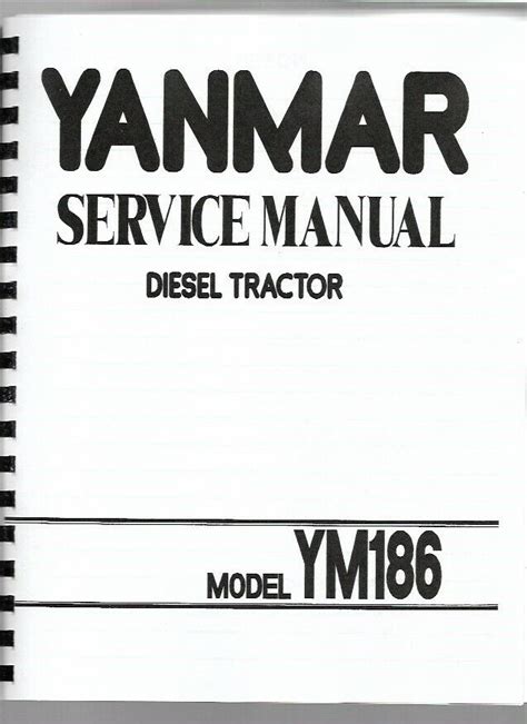 Yanmar Ym186 Diesel Tractor Service Repair Manual Ebay