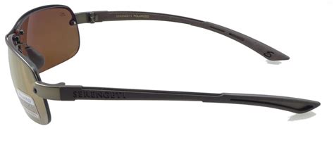 Serengeti Strato Titanium Sunglasses Satin Brown Frame Drivers Gold Polarized Photochromic Lens