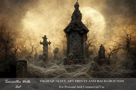 Dark Gothic Fantasy Graveyard Digital Downloadart Printphotoshop