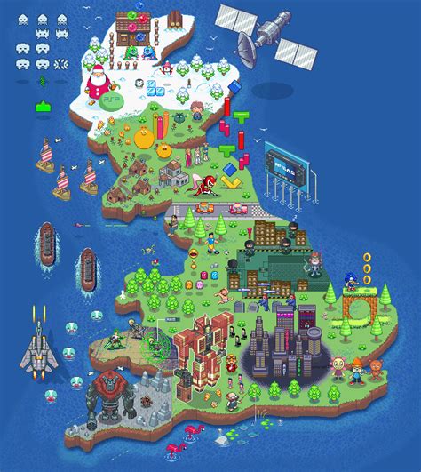 Master Of Pixel Art Gary J Lucken Pokemon Map Of Great Britain Pixel