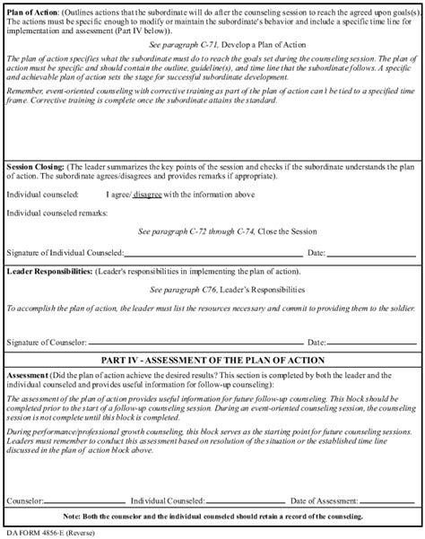 Guidelines On Completing A Da Form 4856 Army Education Benefits Blog