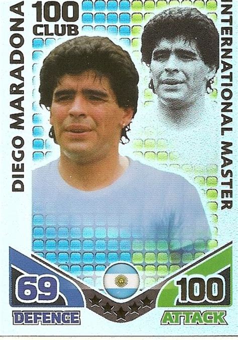 Trading Cards Match Attax World Cup Legends 2010 Diego Maradona