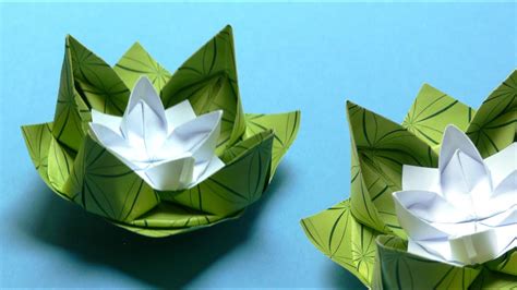 Origami Blumen Falten 02 Seerose Youtube