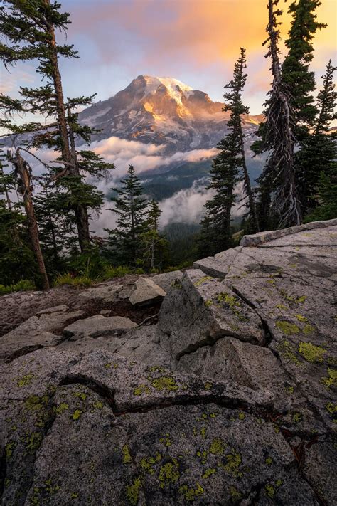 A Cloudy And Colorful Morning At Mount Rainier Oc 1333x2000 Jake