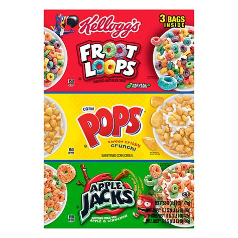 Kelloggs Froot Loopscorn Popsapple Jacks Cereal 3 Ea Cereal Foodtown