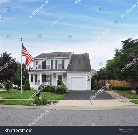 We also supply commercial flagpoles and other flag pole specialty projects. American Flag Pole Front Yard Lawn Stock Photo 163004906 ...