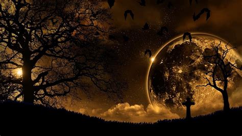 Gothic Moonlit Night Fondo De Pantalla Hd Fondo De Escritorio