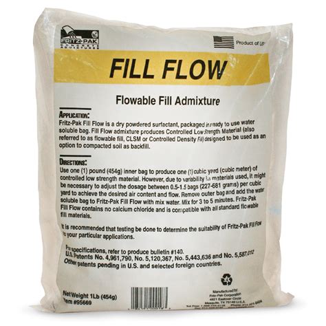 Flowable Fill Admixture Fill Flow Fritz Pak Concrete Admixtures