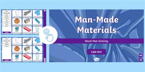 Man Made Materials Interactive Word Mat Ks1 Science