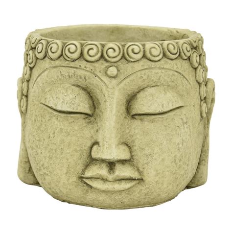 THREE HANDS 5.5 in. Green Buddha Face Flower Pot 85390 ... Many designs available from plant stands to hanging plant pots and large planters.