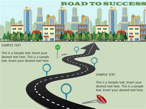 Roadmap To Success Powerpoint Slides Template