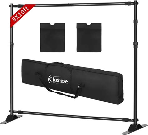 Kshioe Thicker X Ft Backdrop Banner Stand Adjustable Photography Background Stand Step And