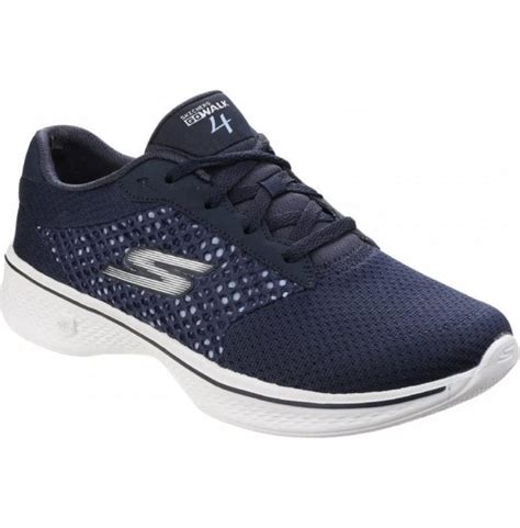 Skechers Go Walk 4 Exceed Navywhite Trainers Sk14146 Official