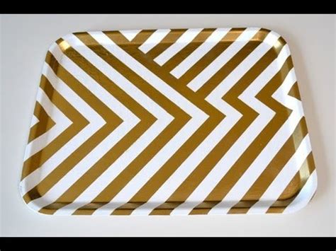 Today i'm sharing the best ideas to use chevron at home to make it super stylish. Home decor: DIY Gold and White Chevron tray - Natalie's ...