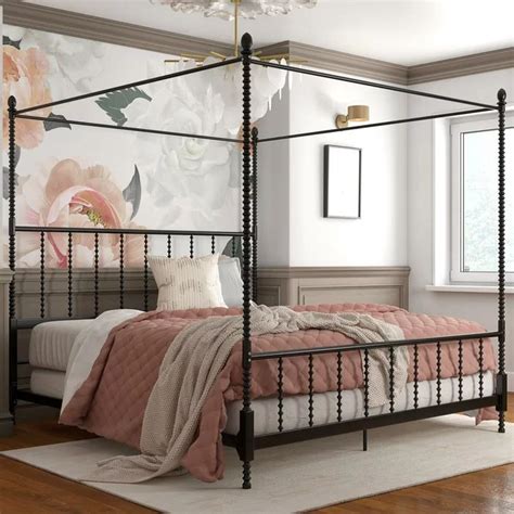 Baker Low Profile Canopy Bed In 2021 Metal Canopy Bed King Size