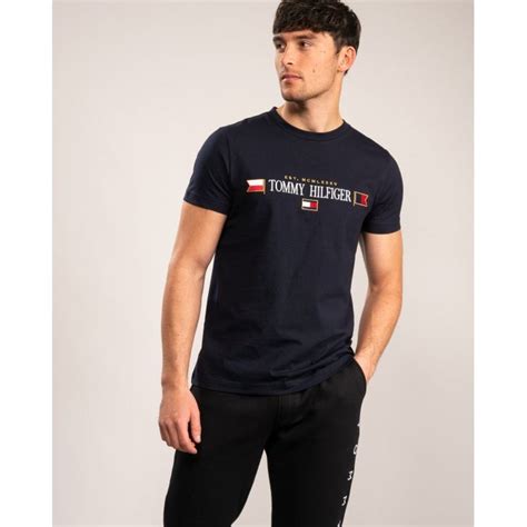 Tommy Hilfiger Mirrored Flags T Shirt Mens From Cho Fashion And Lifestyle Uk