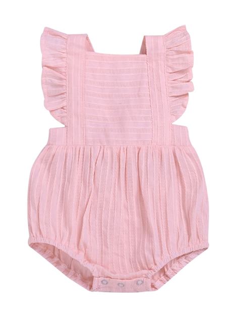 Wholesale Ruffle Pink Baby Girl Romper 19070366 Kiski