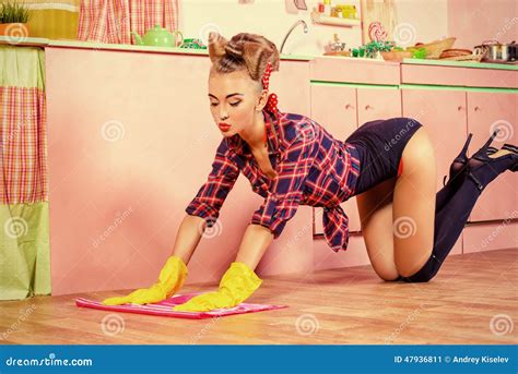 Mopping The Floor Stock Image Image Of Girl Lovely 47936811