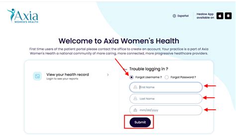 axia women s health patient portal login updated 2023