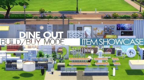 The Sims 4 Dine Out Buildbuy Mode Item Showcase Youtube