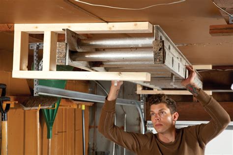 Sneak Peek Ingenious Garage Storage Ideas Ladder Storage Diy Garage