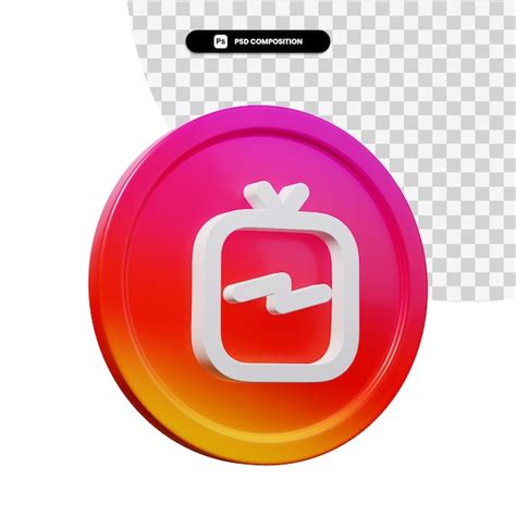 Premium Psd 3d Rendering Instagram Tv Logo Application Isolated