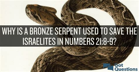 Why Is A Bronze Serpent Used To Save The Israelites In Numbers 218 9