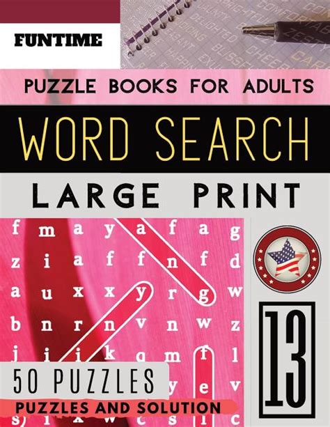 Word Search Puzzle Books For Adults Large Print Funtime