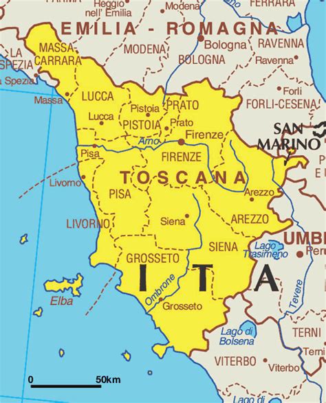 Map Of Tuscany Online Maps And Travel Information