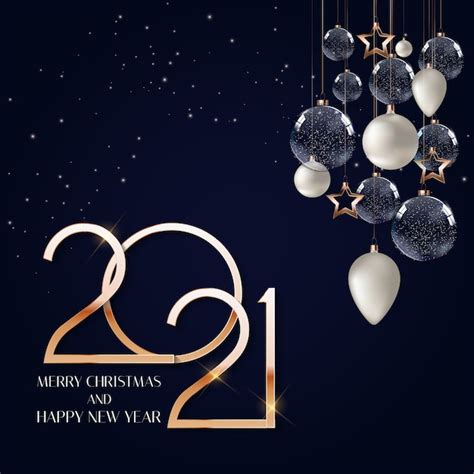 Premium Vector Happy New Year 2021 Holiday Background Template