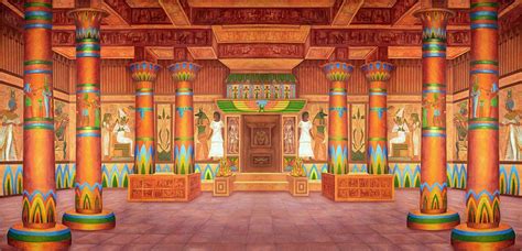 Pharaohs Palace Interior Ancient Egyptian Throne Room Cleopatra