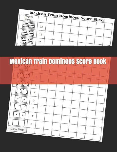 Buy Mexican Train Dominoes Score Book Mexican Train Dominoes Score
