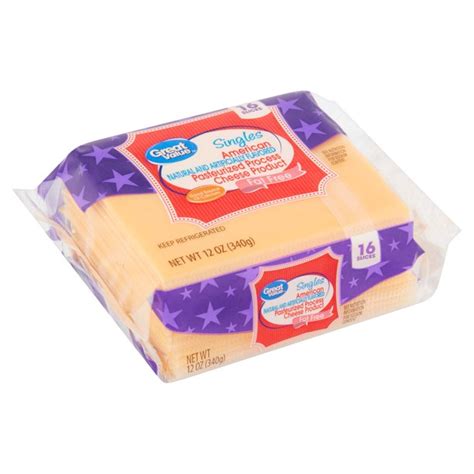 Great Value Singles American Pasteurized Process Cheese