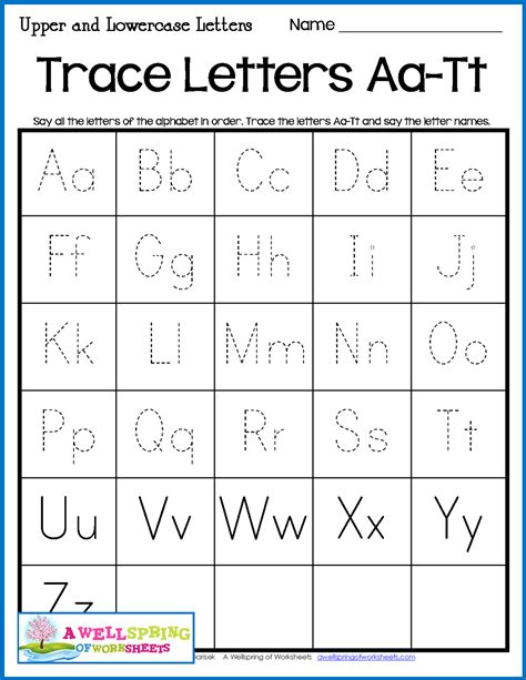 Capital And Lowercase Letters Tracing Worksheets