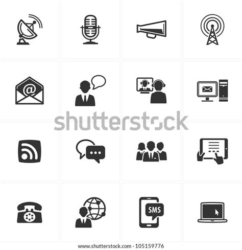 Communication Icons Set 1 Stock Vector Royalty Free 105159776
