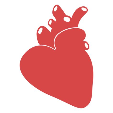 Diseño Png Y Svg De Silueta Roja Del Corazón Humano Para Camisetas