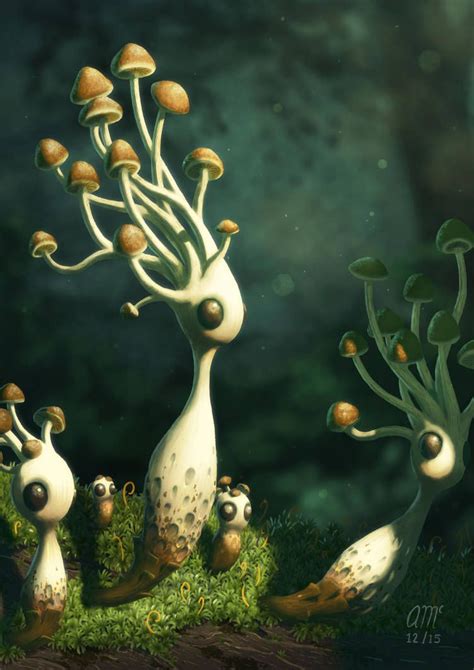 Mushrooms By Https Deviantart Com Andrewmcintoshart On