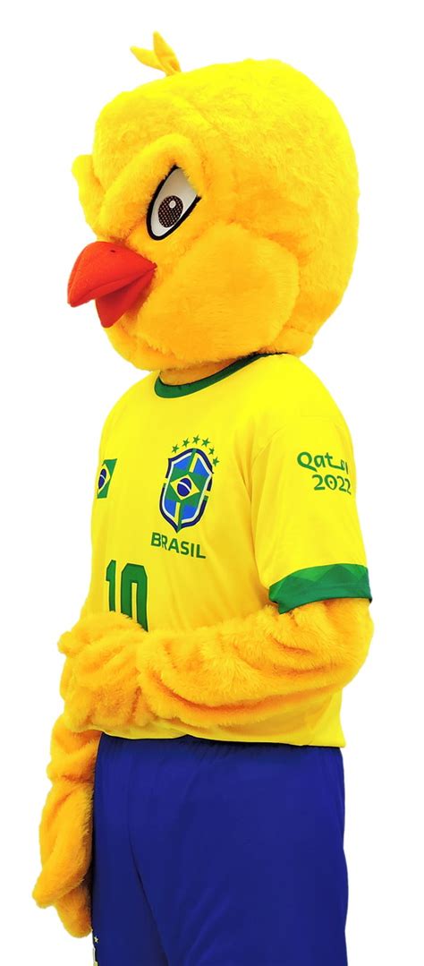 Fantasia Canarinho Pistola Mascote Brasil Copa Do Mundo Elo7