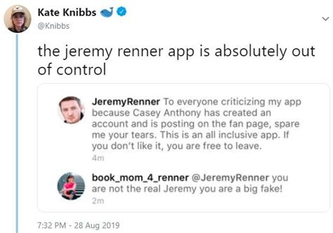 Knibbs Tweet Jeremy Renner App Know Your Meme