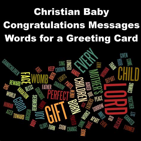 Christian Baby Card Messages Sayings And Poems